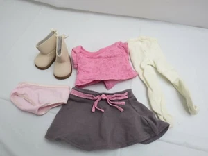 AMERICAN GIRL GENUINE DOLL CLOTHING 18" DOLLS OUTFIT TOP SKIRT PANTIES SHOES - Picture 1 of 3