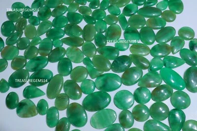 250 Crt Wholesale Lot Top Quality Translucent Green Aventurine Cabochon Gemstone - Image 1 of 4