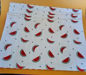 Placemats w/ Watermelon Motif, Reversible 18"x13", 100% Polyester, Washable - Picture 1 of 3