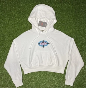 Levi's Silvertab Sweatshirt Hoodie Pullover NWT Size M White Cropped - Picture 1 of 9