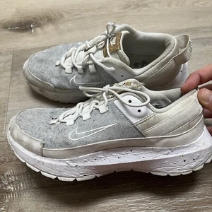 NIKE Sz Men's 6 Women’s 8 Shoes Crater Remixa White Photon Dust DC6916-100 - Picture 1 of 9