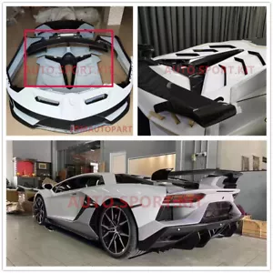 Partial Carbon Fibre Rear Wing Rear Cover Fit For Lamborghini LP700 LP720 - Foto 1 di 4