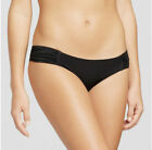Women's  Shade & Shore Beach Hipster Bikini Bottom Black Size L (12-14) New