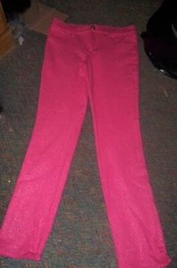 XOXO Hot Pink Front Zip Cotton blend Pants- SIZE 14 - Picture 1 of 3