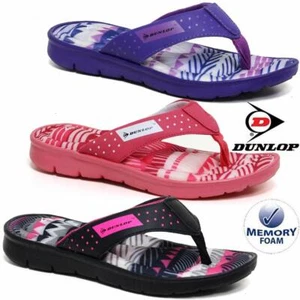 Ladies Memory Foam Walking Fit Flip Flops Fitness Toning Toe Post Sandals Shoes - Picture 1 of 20