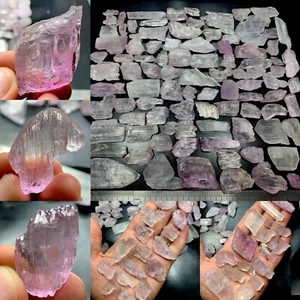 560-Grams Natural Kunzite Crystals / Rough Kunzite Crystals Lot From Afghanistan - Picture 1 of 20
