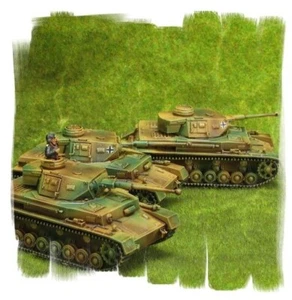 Painted! Panzer IV Platoon (3 tanks)  15mm  WWII Flames of War - Imagen 1 de 2