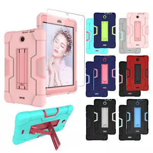 For Alcatel 3T/Joy 2 8 Inch Shockproof Defender Rubber Hard Kickstand Case Cover - Picture 1 of 91