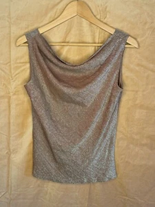 Camicia top donna Cannady Creations Hollywood - senza maniche oro vintage metallizzato - Foto 1 di 3