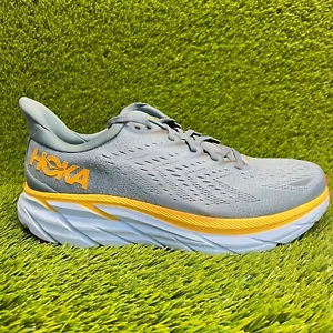 Hoka One One Clifton 8 Mens Size 11 Blue Gold Yellow Running Shoes Sneakers - Picture 1 of 10