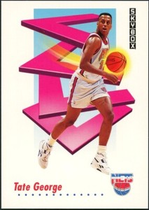 1991 SkyBox Tate George Rookie Card #182