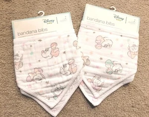 NWT Lot Of 3 aden by aden anais Minnie Mouse 2Pc Bandana Bibs 100 Cotton Muslin  - Picture 1 of 4