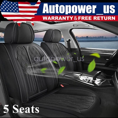 For 2007-2024 Chevy Silverado GMC Sierra 1500 2500 HD Leather Car Seat Cover Set Foto 1 de 4