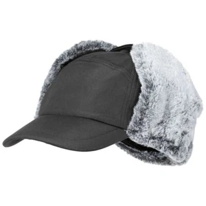 Baseballkappe Wintermütze Trappermütze mit Ohrklappen Ohrstöpsel Jagd schwarz - Bild 1 von 4