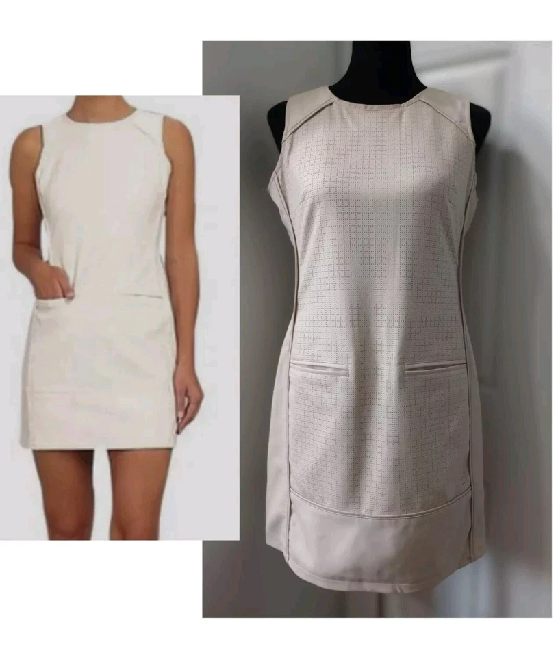 Vestido de Alta Costura Romeo & Julieta Talla M Nuevo con Etiquetas Cuero Sintético Crema Precio de venta sugerido por el fabricante $218  Foto 1 de 4