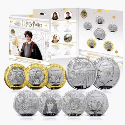 The Official Harry Potter 2024 BU Coin Set Legal Tender Coins 50p - image 1 of 4