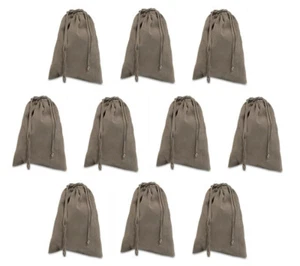 10 nuevas bolsas de dados de tela de terciopelo de 3"" x 4"" - bolsa de dados de tela RPG - gris - Imagen 1 de 1