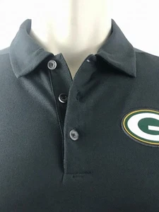 Nike Green Bay Packers Sideline Team Issue Logo Performance Polo Charcoal Small - Picture 1 of 11
