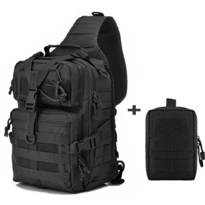2 Stk Set Molle Tactical Sling Rucksack Umhängetaschen mit Aufbewahrungstasche - Bild 1 von 6