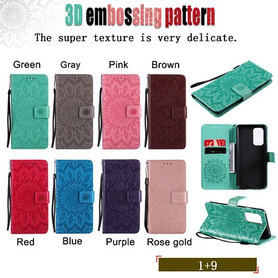 For OnePlus Nord N100 N200 9 8T Flower Pattern PU Leather Flip Wallet Case Cover - Image 1 of 4