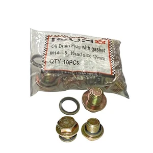 10 Piece Oil Drain Plug With Washer M14-1.50 Head Size 17mm Fits Acura GM Ford - Picture 1 of 1