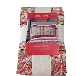 Opalhouse Jungalow Boho Print Desert Rose Stripe Pillow Sham Standard 20” x 26” - Picture 1 of 3