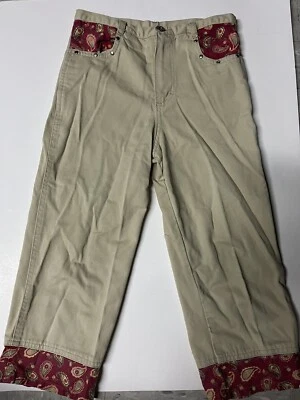 Y2k Mary Kate & Ashley Girls Sz 10 Kaki Capri Pant - Изображение 1 из 4