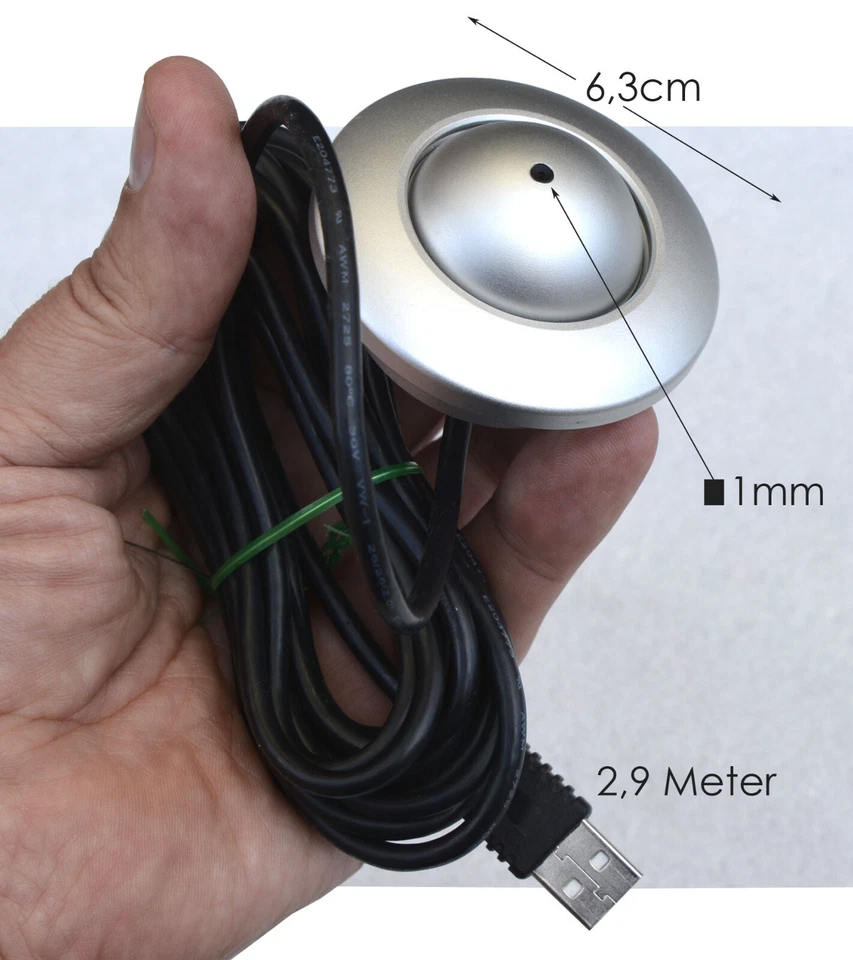 KLEINE USB ÜBERWACHUNGSKAMERA FÜR INNEN MIT USB FÜR WINDOWS 10 11 FISCHAUGE M941 - Bild 1 von 4