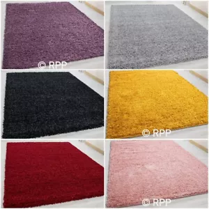 Dicke Shaggy Große Teppiche Flurteppich Läufer Wohnzimmerteppich Hochflor 35mm - Bild 1 von 49