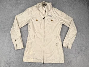 Chaqueta The North Face para mujer pequeña marfil cremallera completa con capucha HyVent nailon concha caminar - Imagen 1 de 16