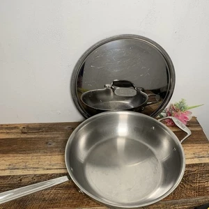 All-Clad - D5 Stainless-Steel Fry Pan with Lid - 4 qt - Made in USA - Picture 1 of 14