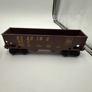 LIONEL O O27 GAUGE BROWN READING 2 BAY HOPPER #6177 - Picture 1 of 14