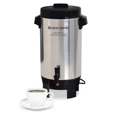 Coffee Urn Highly-Polished Aluminum Features Automatic Temperature Control wi... - Image 1 of 4