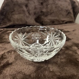 Vintage Anchor Hocking EAPC Prescut Star of David Glass Bowl 5" Replacment - Picture 1 of 4
