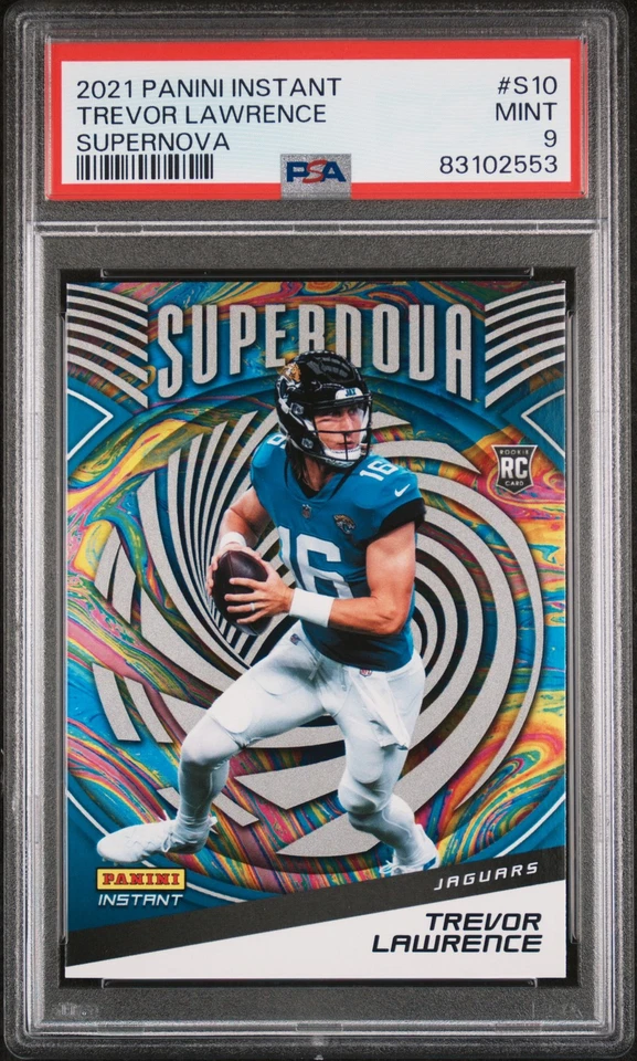 PSA 9 MINT Trevor Lawrence 2021 Panini Instant #S10 Rookie Card Supernova - Image 1 of 1