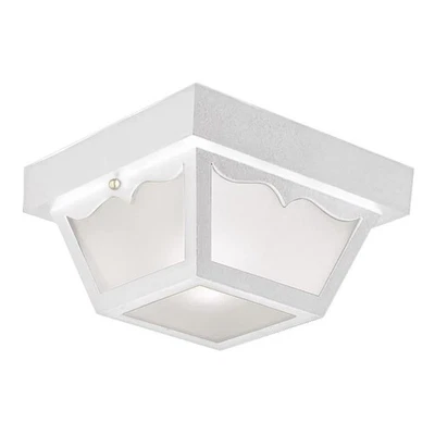 501858 Traditional 2-Light Outdoor/Indoor Ceiling Light Dimmable with Frosted... - Image 1 of 4