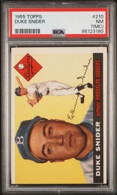 1955 Topps - High # Duke Snider #210.  PSA 7.  Near Mint Foto 1 de 2