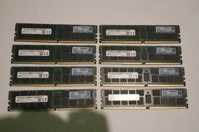 Micron 128GB 8x16GB 2Rx4 PC4-2133P-R HP ProLiant DL380 G10 DL385 G10 Memory RAM - Image 1 of 2