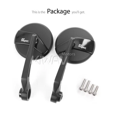 Espejos retrovisores Missie redondos negros para 2016- Triumph Speed Triple R/S Foto 1 de 4