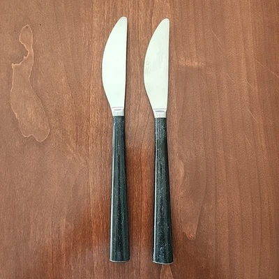 Boda Nova B2N4 9-Inch Dinner Knives Stainless Steel Midcentury 2 Pieces READ - Image 1 of 4