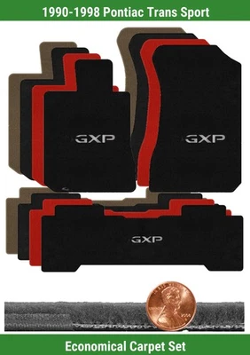 Conjunto de tapete Velourtex personalizado para Pontiac Trans Sport 90-98 com logotipo (3 peças) #X83 - Imagem 1 de 4