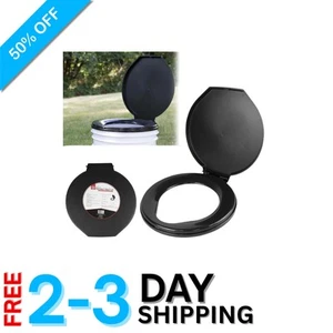 Lightweight Snap-On Camping Toilet Seat for Emergencies - Fits 5-Gallon Buckets - Picture 1 of 8