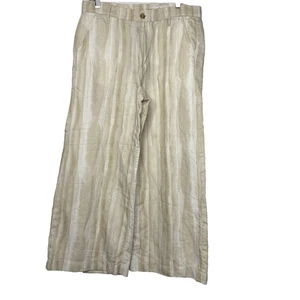 AG Adriano Goldschmied Stella Low Slung Palazzo Hose weites Bein hellbraun Gr. 29 Leinen - Bild 1 von 9