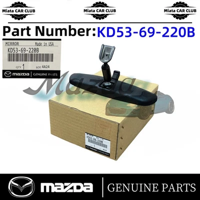2013-2023 Genuine Mazda 3 Mazda 2 Mazda 6 Interior Rear View Mirror KD53-69-220B - Image 1 of 4