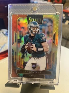 2016 Panini Select #243 Carson Wentz Tie Dye Prizm Rookie Card 18/25 - Picture 1 of 2