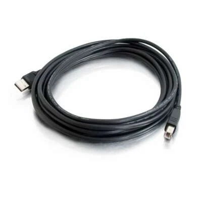 C2G 16FT USB Typ-A Stecker auf USB Typ-B Steckerkabel - Schwarz - Bild 1 von 2