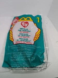 MCDONALD'S TY TEENIE BEANIE BABY SOMMERSPROSSEN DER LEOPARD 1999 IN VERPACKUNG. - Bild 1 von 2