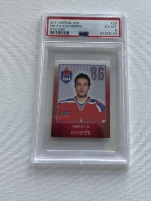 Pegatina Nikita Kucherov 2011 Sereal KHL #CSK29 Rookie RC PSA 6 Foto 1 de 4