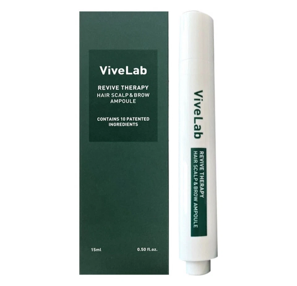 Vivelab Revive Therapy ampolla de cuero cabelludo y cejas 15 ml suero fortalecedor de la raíz del cabello Foto 1 de 1