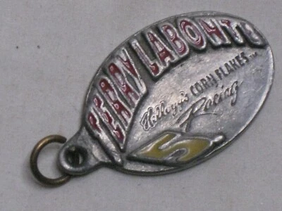 vintage TERRY LABONTE Kellogg's CORN FLAKES Racing promotional Nascar key chain - Image 1 of 4